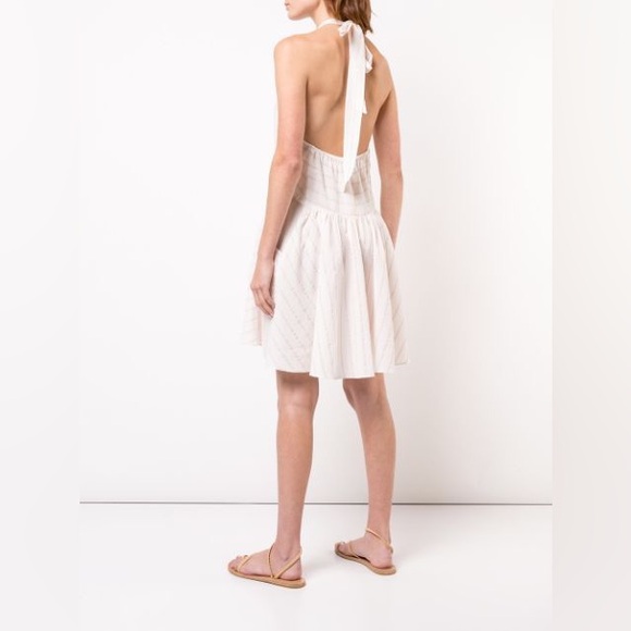 LIKE NEW WORN ONCE LEMLEMAweke Halterneck Dress In White